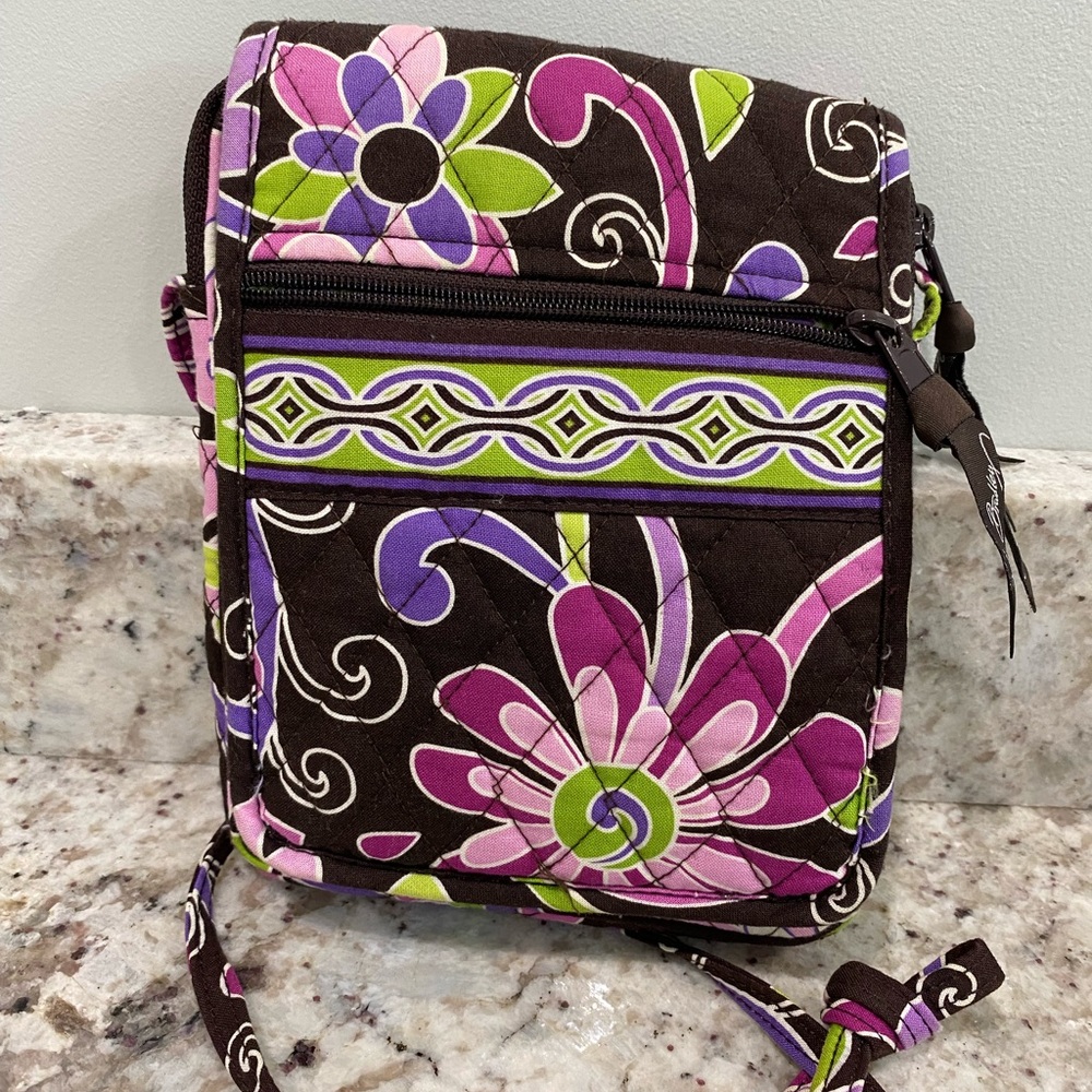 Vera Bradley-Crossbody Bag - Pink, Purple, Green